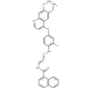 479687-14-4  1-Naphthalenecarboxamide,N-[[[4-[(6,7-dimethoxy-4-quinolinyl)oxy]-2-fluorophenyl]amino]thioxomethyl]-