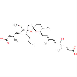 479692-56-3  2,6,8-Decatrienoic acid,10-[(2R,5S,7R,8S)-2-butyl-2-[(1S,2E,4E)-5-carboxy-1-methoxy-4-methyl-2,4-pentadienyl]-8-methyl-1,6-dioxaspiro[4.5]dec-7-yl]-5-hydroxy-4,8-dimethyl-, (2E,4S,5S,6E,8E)-