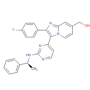 480453-80-3  Imidazo[1,2-a]pyridine-7-methanol,2-(4-fluorophenyl)-3-[2-[[(1S)-1-phenylethyl]amino]-4-pyrimidinyl]-