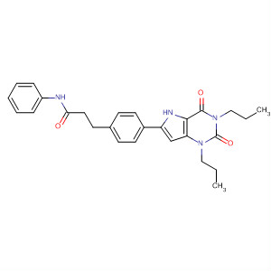 480993-10-0  Benzolpropanamid,N-fenil-4-(2,3,4,5-tetrahidro-2,4-dioxo-1,3-dipropil-1H-pirrolo[3,2-d]pirimidin-6-il)-