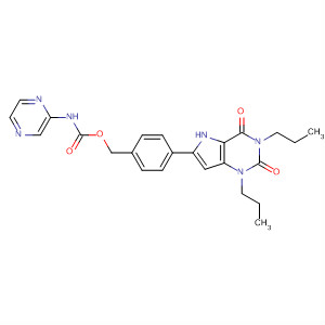 480993-75-7  Carbamic acid, pyrazinyl-,[4-(2,3,4,5-tetrahydro-2,4-dioxo-1,3-dipropyl-1H-pyrrolo[3,2-d]pyrimidin-6-yl)phenyl]methyl ester