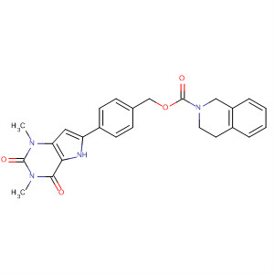 480993-91-7  2(1H)-Isoquinolinecarboxylic acid, 3,4-dihydro-,[4-(2,3,4,5-tetrahydro-1,3-dimethyl-2,4-dioxo-1H-pyrrolo[3,2-d]pyrimidin-6-yl)phenyl]methyl ester