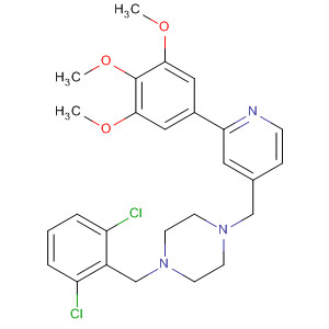 482375-00-8  Piperazine,1-[(2,6-dichlorophenyl)methyl]-4-[[2-(3,4,5-trimethoxyphenyl)-4-pyridinyl]methyl]-