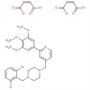 482375-01-9  Piperazine,1-[(2,6-dichlorophenyl)methyl]-4-[[2-(3,4,5-trimethoxyphenyl)-4-pyridinyl]methyl]-, (2Z)-2-butenedioate (1:2)