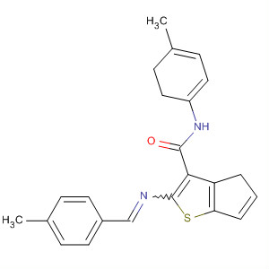 484018-18-0  4H-Cyclopenta[b]thiophene-3-carboxamide,5,6-dihydro-N-(4-methylphenyl)-2-[[(4-methylphenyl)methylene]amino]-