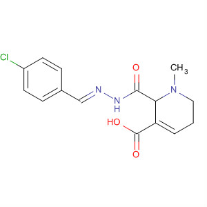 484690-00-8  3-Pyridinecarboxylic acid, 1,2,5,6-tetrahydro-1-methyl-,(2E)-[(4-chlorophenyl)methylene]hydrazide