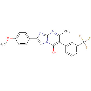 485404-33-9  Imidazo[1,2-a]pyrimidin-5-ol,2-(4-methoxyphenyl)-7-methyl-6-[3-(trifluoromethyl)phenyl]-