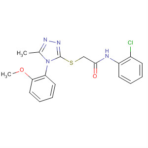 485774-14-9  Acetamide,N-(2-chlorophenyl)-2-[[4-(2-methoxyphenyl)-5-methyl-4H-1,2,4-triazol-3-yl]thio]-