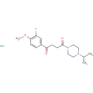 485795-35-5  Piperazine,1-[4-(3-fluoro-4-methoxyphenyl)-1,4-dioxobutyl]-4-(1-methylethyl)-,monohydrochloride