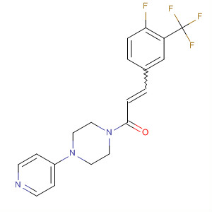 485795-55-9  Piperazine,1-[3-[4-fluoro-3-(trifluoromethyl)phenyl]-1-oxo-2-propenyl]-4-(4-pyridinyl)-
