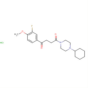 485795-92-4  Piperazine,1-cyclohexyl-4-[4-(3-fluoro-4-methoxyphenyl)-1,4-dioxobutyl]-,monohydrochloride