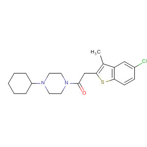 485796-32-5  Piperazine, 1-[(5-chloro-3-methylbenzo[b]thien-2-yl)acetyl]-4-cyclohexyl-