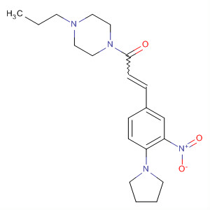 485796-38-1  Piperazine,1-[3-[3-nitro-4-(1-pyrrolidinyl)phenyl]-1-oxo-2-propenyl]-4-propyl-