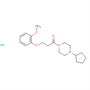 485797-44-2  Piperazine, 1-cyclopentyl-4-[3-(2-methoxyphenoxy)-1-oxopropyl]-,monohydrochloride