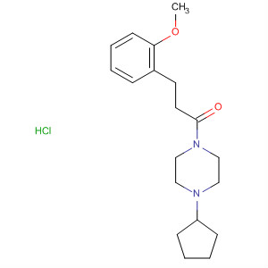 485797-46-4  Piperazine, 1-cyclopentyl-4-[3-(2-methoxyphenyl)-1-oxopropyl]-,monohydrochloride