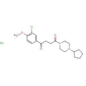 485797-55-5  Piperazine,1-[4-(3-chloro-4-methoxyphenyl)-1,4-dioxobutyl]-4-cyclopentyl-,monohydrochloride