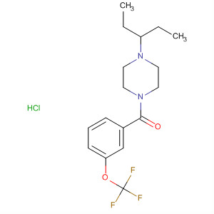 485797-82-8  Piperazine, 1-(1-ethylpropyl)-4-[3-(trifluoromethoxy)benzoyl]-,monohydrochloride