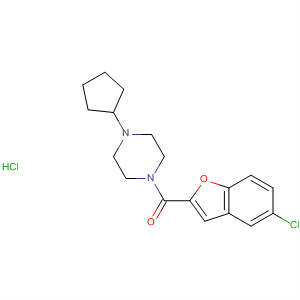 485797-92-0  Piperazine, 1-[(5-chloro-2-benzofuranyl)carbonyl]-4-cyclopentyl-,monohydrochloride