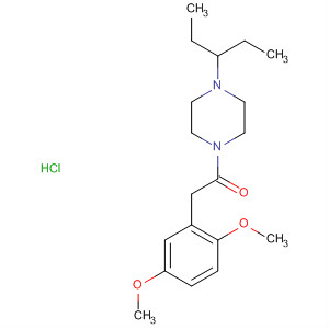 485798-03-6  Piperazine, 1-[(2,5-dimethoxyphenyl)acetyl]-4-(1-ethylpropyl)-,monohydrochloride