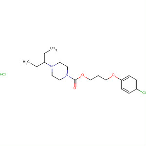 485798-14-9  1-Piperazinecarboxylic acid, 4-(1-ethylpropyl)-,3-(4-chlorophenoxy)propyl ester, monohydrochloride