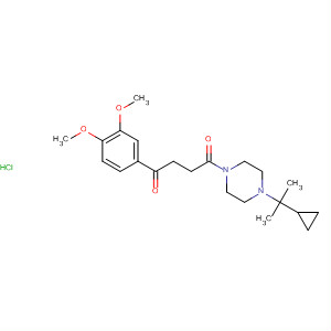 485798-20-7  Piperazine,1-(1-cyclopropyl-1-methylethyl)-4-[4-(3,4-dimethoxyphenyl)-1,4-dioxobutyl]-, monohydrochloride