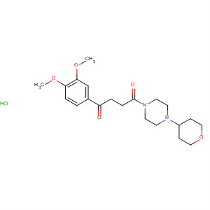 485798-36-5  Piperazine,1-[4-(3,4-dimethoxyphenyl)-1,4-dioxobutyl]-4-(tetrahydro-2H-pyran-4-yl)-, monohydrochloride