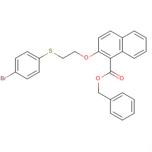 485799-92-6  1-Naphthalenecarboxylic acid, 2-[2-[(4-bromophenyl)thio]ethoxy]-,phenylmethyl ester