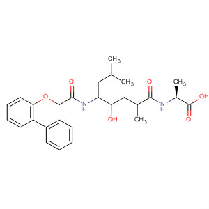 485807-19-0  L-Alanine,N-[5-[([1,1'-biphenyl]-2-ylhydroxyacetyl)amino]-4-hydroxy-2,7-dimethyl-1-oxooctyl]-
