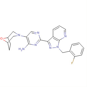485812-73-5  4-Pyrimidinamine,2-[1-[(2-fluorophenyl)methyl]-1H-pyrazolo[3,4-b]pyridin-3-yl]-5-(8-oxa-3-azabicyclo[3.2.1]oct-3-yl)-