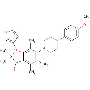 485813-64-7  3-Benzofuranol,3-(3-furanyl)-2,3-dihydro-5-[4-(4-methoxyphenyl)-1-piperazinyl]-2,2,4,6,7-pentamethyl-