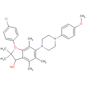 485813-89-6  3-Benzofuranol,3-(4-chlorophenyl)-2,3-dihydro-5-[4-(4-methoxyphenyl)-1-piperazinyl]-2,2,4,6,7-pentamethyl-