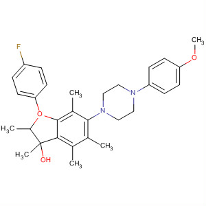 485813-91-0  3-Benzofuranol,3-(4-fluorophenyl)-2,3-dihydro-5-[4-(4-methoxyphenyl)-1-piperazinyl]-2,2,4,6,7-pentamethyl-