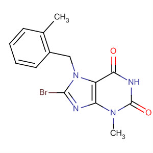 485821-36-1  1H-Purine-2,6-dione,8-bromo-3,7-dihydro-3-methyl-7-[(2-methylphenyl)methyl]-