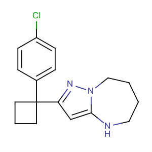 485825-62-5  4H-Pyrazolo[1,5-a][1,3]diazepine,2-[1-(4-chlorophenyl)cyclobutyl]-5,6,7,8-tetrahydro-