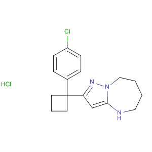 485825-63-6  4H-Pyrazolo[1,5-a][1,3]diazepine,2-[1-(4-chlorophenyl)cyclobutyl]-5,6,7,8-tetrahydro-, monohydrochloride