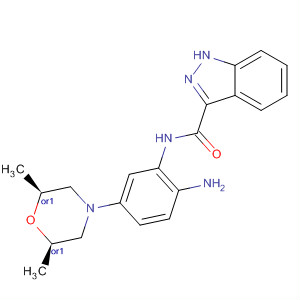 485833-04-3  1H-Indazole-3-carboxamide,N-[2-amino-5-[(2R,6S)-2,6-dimethyl-4-morpholinyl]phenyl]-, rel-