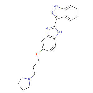 485833-11-2  1H-Indazole, 3-[5-[3-(1-pyrrolidinyl)propoxy]-1H-benzimidazol-2-yl]-