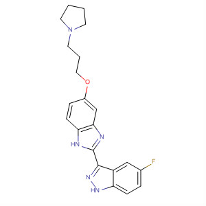 485833-12-3  1H-Indazole,5-fluoro-3-[5-[3-(1-pyrrolidinyl)propoxy]-1H-benzimidazol-2-yl]-