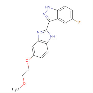 485833-17-8  1H-Indazole, 5-fluoro-3-[5-(2-methoxyethoxy)-1H-benzimidazol-2-yl]-