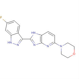 485833-24-7  1H-Imidazo[4,5-b]pyridine,2-(6-fluoro-1H-indazol-3-yl)-5-(4-morpholinyl)-