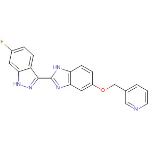 485833-31-6  1H-Indazole, 6-fluoro-3-[5-(3-pyridinylmethoxy)-1H-benzimidazol-2-yl]-