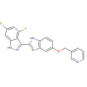 485833-33-8  1H-Indazole,4,6-difluoro-3-[5-(3-pyridinylmethoxy)-1H-benzimidazol-2-yl]-