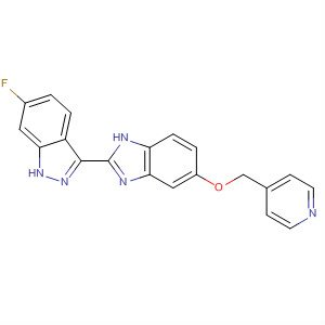 485833-35-0  1H-Indazole, 6-fluoro-3-[5-(4-pyridinylmethoxy)-1H-benzimidazol-2-yl]-