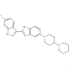 485833-38-3  1H-Indazole, 3-(5-[1,4'-bipiperidin]-1'-yl-1H-benzimidazol-2-yl)-6-fluoro-