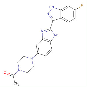 485833-46-3  Piperazine,1-acetyl-4-[2-(6-fluoro-1H-indazol-3-yl)-1H-benzimidazol-5-yl]-