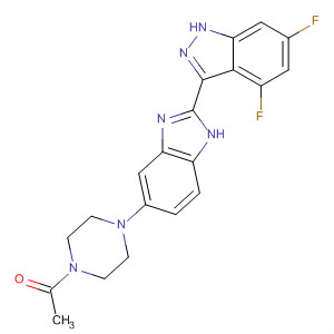 485833-47-4  Piperazine,1-acetyl-4-[2-(4,6-difluoro-1H-indazol-3-yl)-1H-benzimidazol-5-yl]-