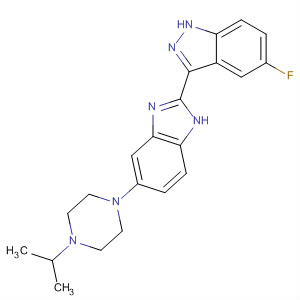 485833-66-7  1H-Indazole,5-fluoro-3-[5-[4-(1-methylethyl)-1-piperazinyl]-1H-benzimidazol-2-yl]-