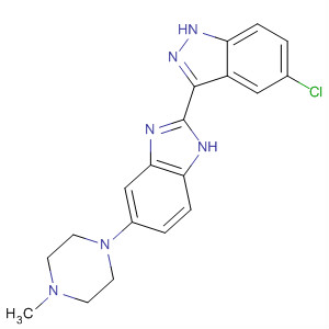 485833-77-0  1H-Indazole,5-chloro-3-[5-(4-methyl-1-piperazinyl)-1H-benzimidazol-2-yl]-