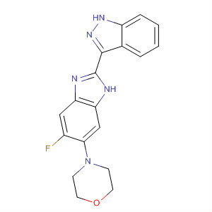 485833-85-0  1H-Indazole, 3-[5-fluoro-6-(4-morpholinyl)-1H-benzimidazol-2-yl]-