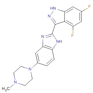 485833-87-2  1H-Indazole,4,6-difluoro-3-[5-(4-methyl-1-piperazinyl)-1H-benzimidazol-2-yl]-